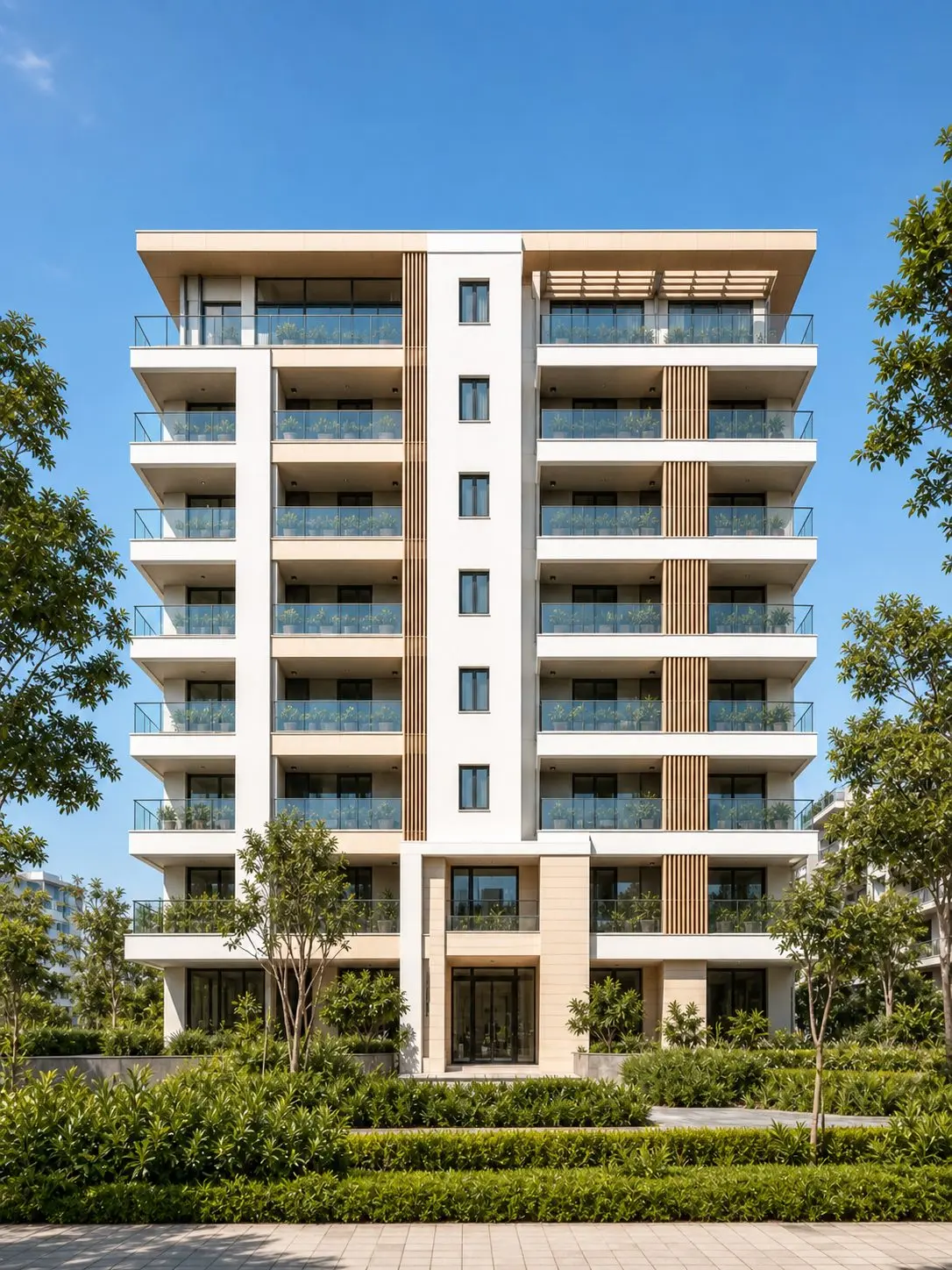 台中電梯大樓建案全屋智能團購示意圖（AI 示意，非實際完工照）